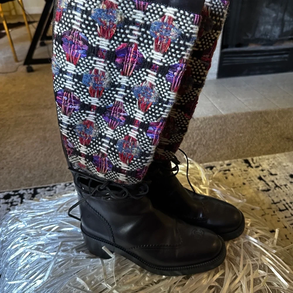 Chanel Tweed Riding Boot - Picture 5 of 5